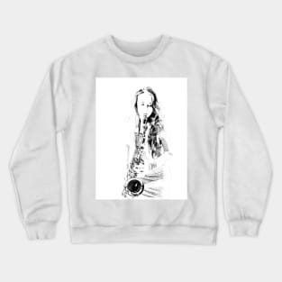 Saxophonist Crewneck Sweatshirt